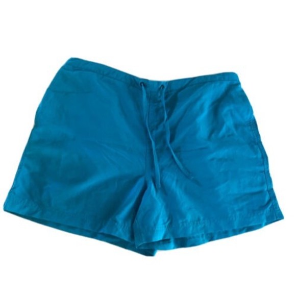 L.L. Bean Women’s Blue Supplex Nylon Drawstring Shorts with Pockets Size L - Picture 4 of 13